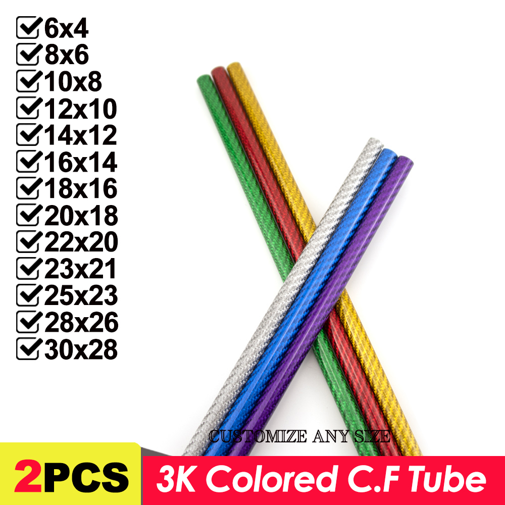 Rc Hobby Youtube - 2PCS Carbon Fiber Colored Tube 3K
