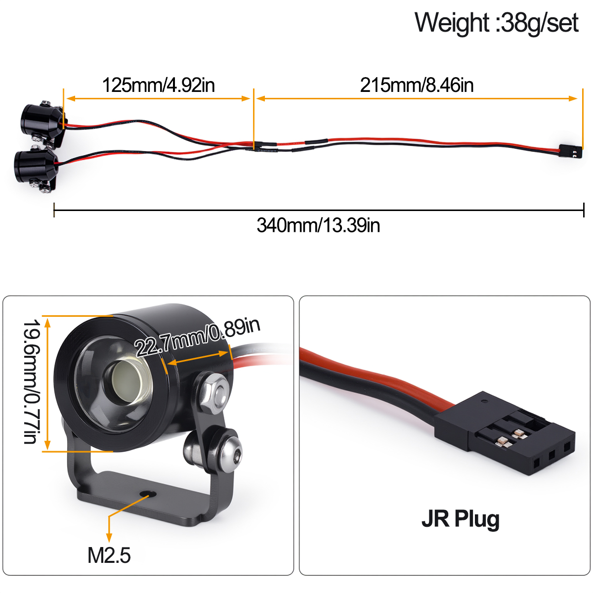 RC Car LED Light Headlight Spo - đánh giá và giá Rc Hobby France