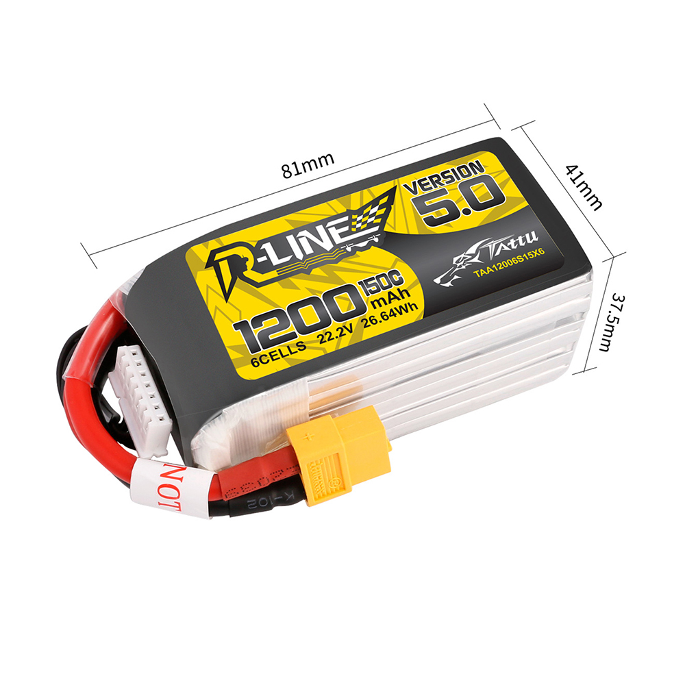 TATTU R-LINE 5.0 22.2V 1200mAh - đánh giá và giá Rc Hobby Line